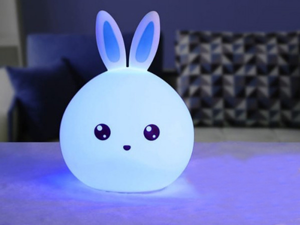 Дети привели ночной свет кролик rgb сенсорный