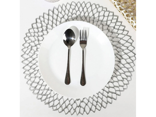 Round kitchen table mat openwork decorative table mat