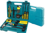 Tool set screwdrivers hammer 16 el in case