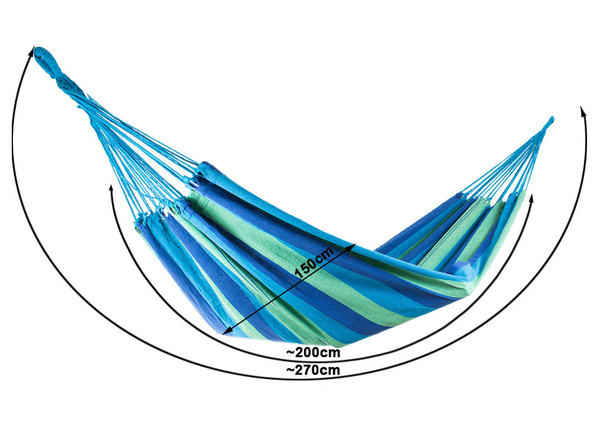 Garden hammock double xxl tourist striped cover 200 x 150 large
