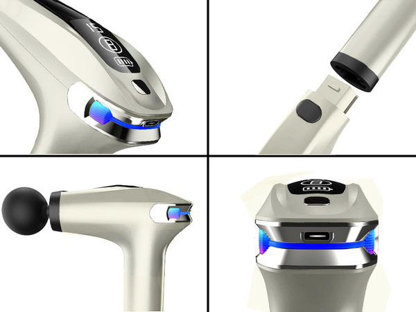 Pištola za masažo hrbta telo masaže noge močna masažna pištola 4 nasveti