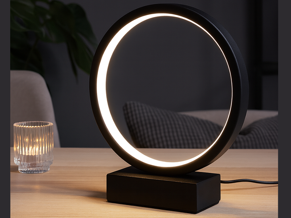 Nachtlampe tischlampe rund ring farbe kalt warm neutral regulierung