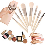 Set de 8 pinceles profesionales para maquillaje de ojos cejas con estuche cosmético