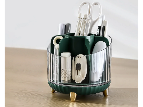 Organisateur cosmétique bijoux rotatif 360 pour pinceaux de maquillage coffret