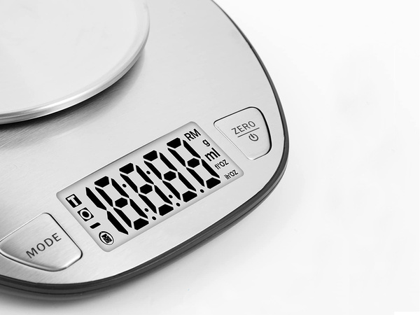 Elektronikus konyhai mosogatógép 5kg/1g digitális példamérlegzéssel