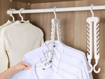 Wardrobe hanger folding multifunctional clothes organiser 16 spaces