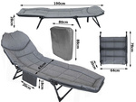 Folding travel bed recliner mattress lightweight portable field bed