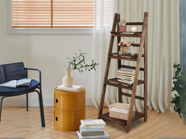 Flowerbed high standing wooden flower pot 4 tier bookcase