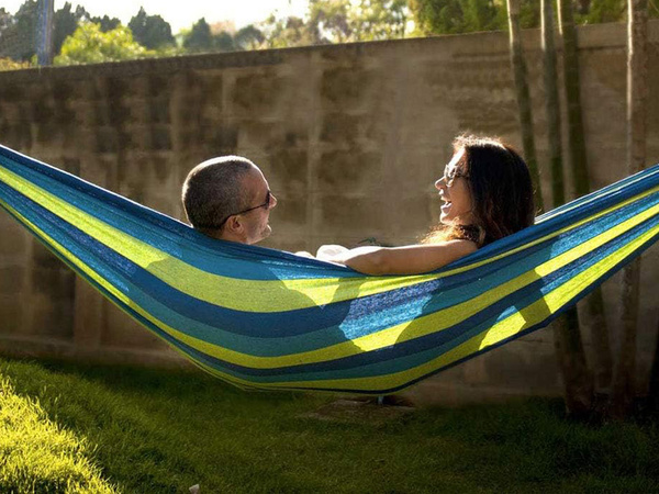 Brazīlijas divvietīgais hammaks ar polsterējumu xxl large 200kg 260x150 cover