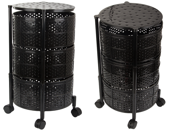 Étagère de cuisine armoire à roulettes table roulante panier 3 étages