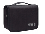 Travel cosmetics bag, hanging organiser for the bathroom, with zip, hook and handle