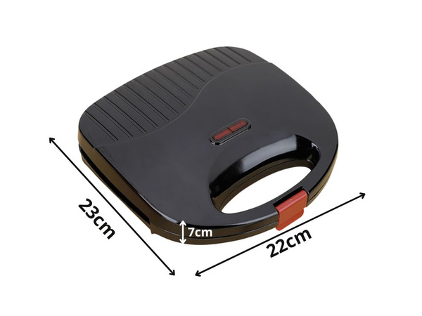 Toster na sendviče s úsmevmi, protisklzový, 750 w, nelepivý