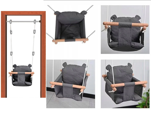 Balançoire pour bébé balançoire à godet en bois balançoire à bascule en matériau souple