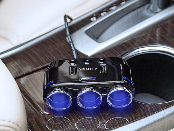 Rozdzielacz gniazda zapalniczki 2x usb ładowarka