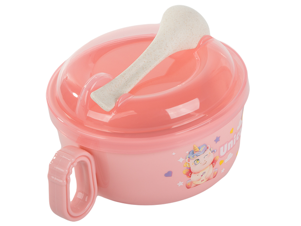Set de utensilios de alimentación tazón de comida para bebé con asas cuchara