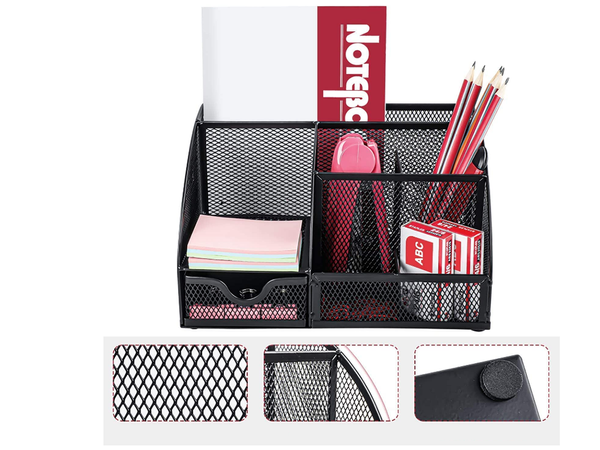 Organisateur de bureau tiroir à 6 compartiments