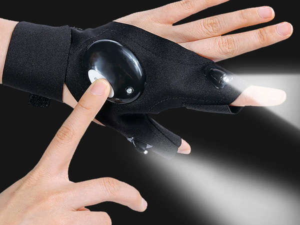 Led light gloves set right and left - workshop set