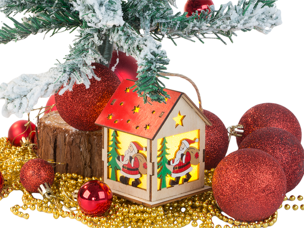 Arbre de noel suspendu en bois lanterne lumineuse decoration de noel mickey