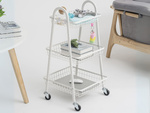 Étagère cuisine salle de bain armoire sur roulettes étagère en métal trois niveaux 3