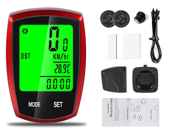 Wireless bike counter lcd speedometer