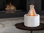 Humidificador de aire usb difusor led rgb chimenea aroma niebla fuego