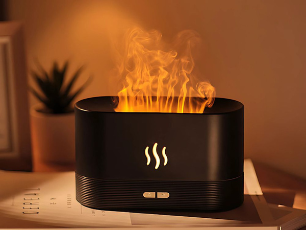 Oro drėkintuvas usb difuzorius led rgb židinys aromatas rūkas ugnis