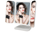 Miroir cosmétique illuminé miroir de maquillage pliant à led premium