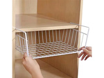 Viseča košara pod polico kovinska košara organizator kuhinjska košara bela