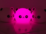 Detské nočné svetlo panda rgb led diaľkové ovládanie usb