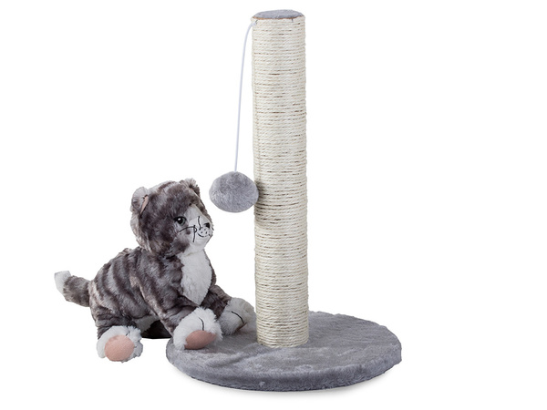Cat scratcher cat post ball toy