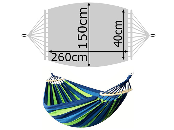 Brazilský dvoulůžkový hammak s polštářem xxl velký 200kg 260x150 povlečení