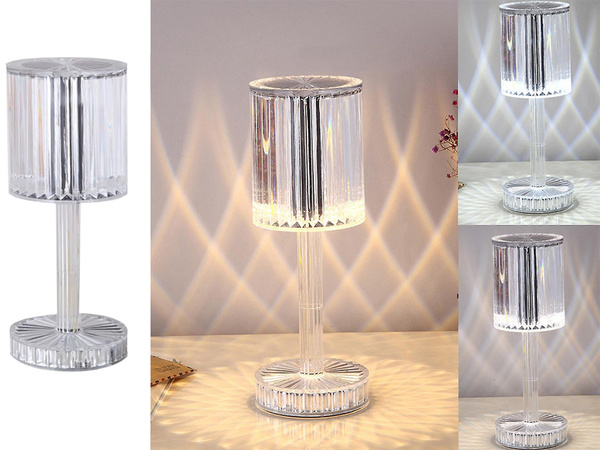 Stolová lampa led crystal rgb diaľkové ovládanie usb