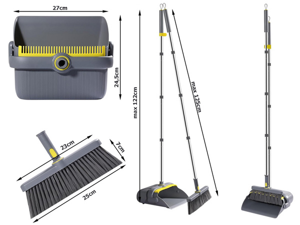 Laisa mehe pühkimiskomplekt pühkimispintsel puhastusmop puhastuslapp 2in1