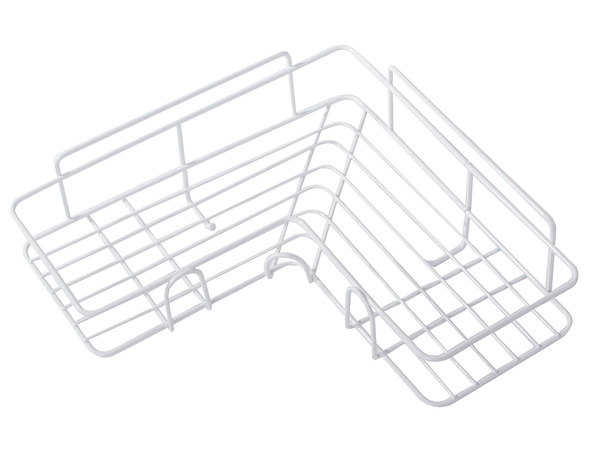 Loft étagère d'angle pour douche crochet suspendu blanc