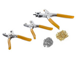 Leatherette kit punched holes rivets eyelets screws