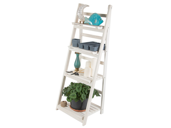 Flowerbed high standing wooden flower pot 4 tier bookcase