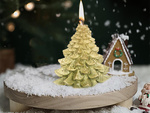 Bougie arbre de noël bougie boîte de noël décorative
