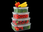 Кухонные контейнеры для продуктов с корзинкой контейнер с уплотнением 4 шт.