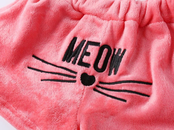 Topla ženska pižama dvodelna s kapuco mehka plišasta kratka l