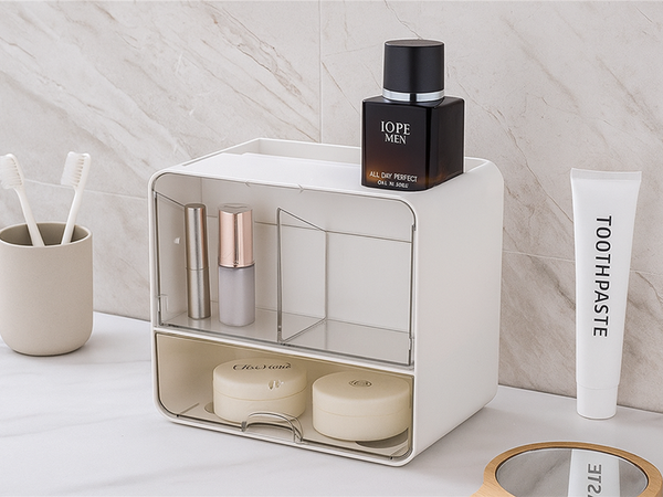 Armario organizador con caja con cajón almacenamiento de cosméticos para el baño