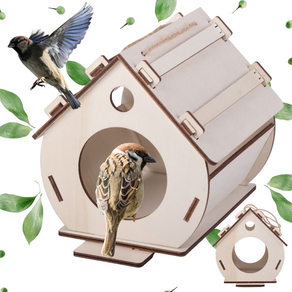 Birdhouse din lemn birdhouse cutie de cuibărit pentru asamblare vopsea diy