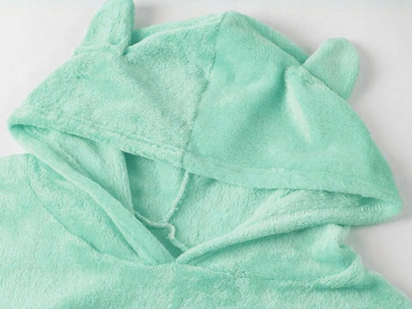 Warmer damen schlafanzug zweiteilig mit kapuze weicher plüsch kurz l