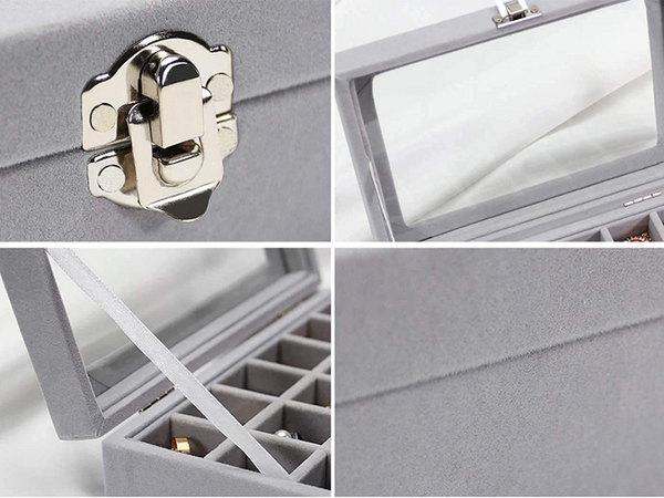 Cutie de bijuterii organizator display suede
