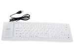 Silicone rubber keyboard white usb noiseless