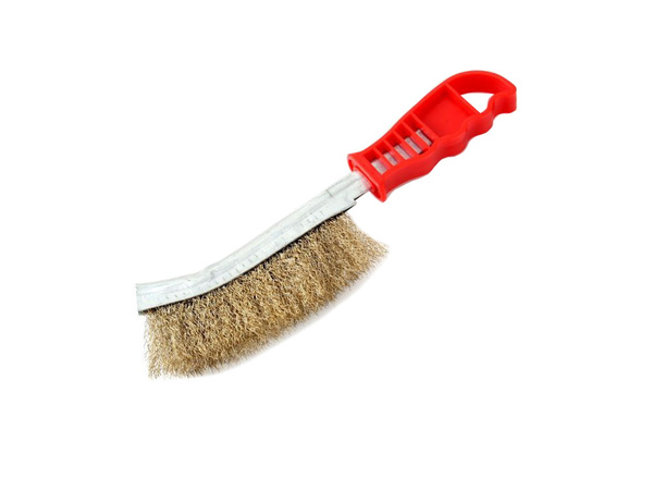 Brass wire brush for cleaning rims power