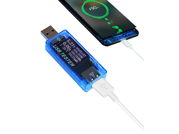 Voltmetra usb ampērmetra sprieguma testeris