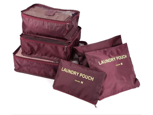 Organizery podróżne do walizki siatki na pranie x6