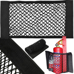 Automašīnas bagāžas nodalījuma tīkls izturīgs ar velcro pie automašīnas sēdekļa izturīga kabata 50x25cm