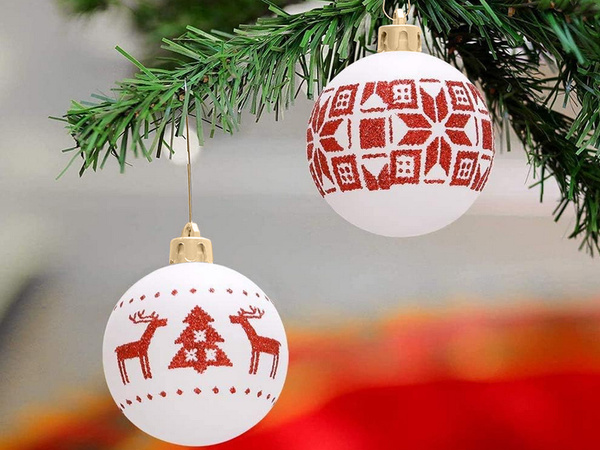 Bombki choinkowe na choinkę 5cm zestaw 30 sztuk zestaw nietłukące ozdoby