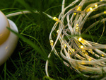 Camping light rechargeable led garland on roll 8m warm